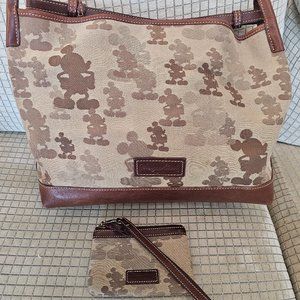 Dooney & Bourke Brown and Tan Hobo Bag